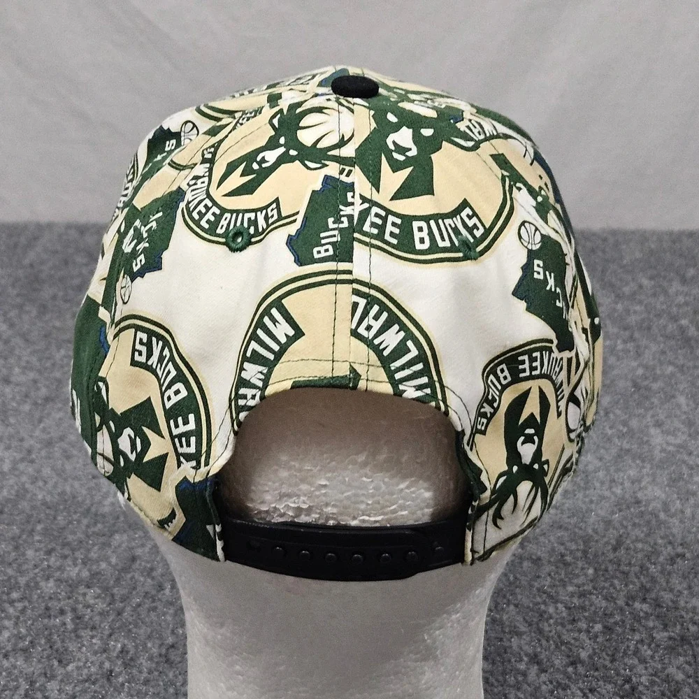 Milwaukee Bucks Hat Snapback Green AOP Wisconsin NBA 47 Brand Cap Basketball